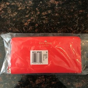 Kate Spade Sunset Orange Wallet - NEVER USED